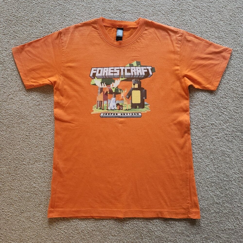 🧡 Jasper Skytram Tee – Boys Size 12, Minecraft-Inspired Woodland Graphic 🧡